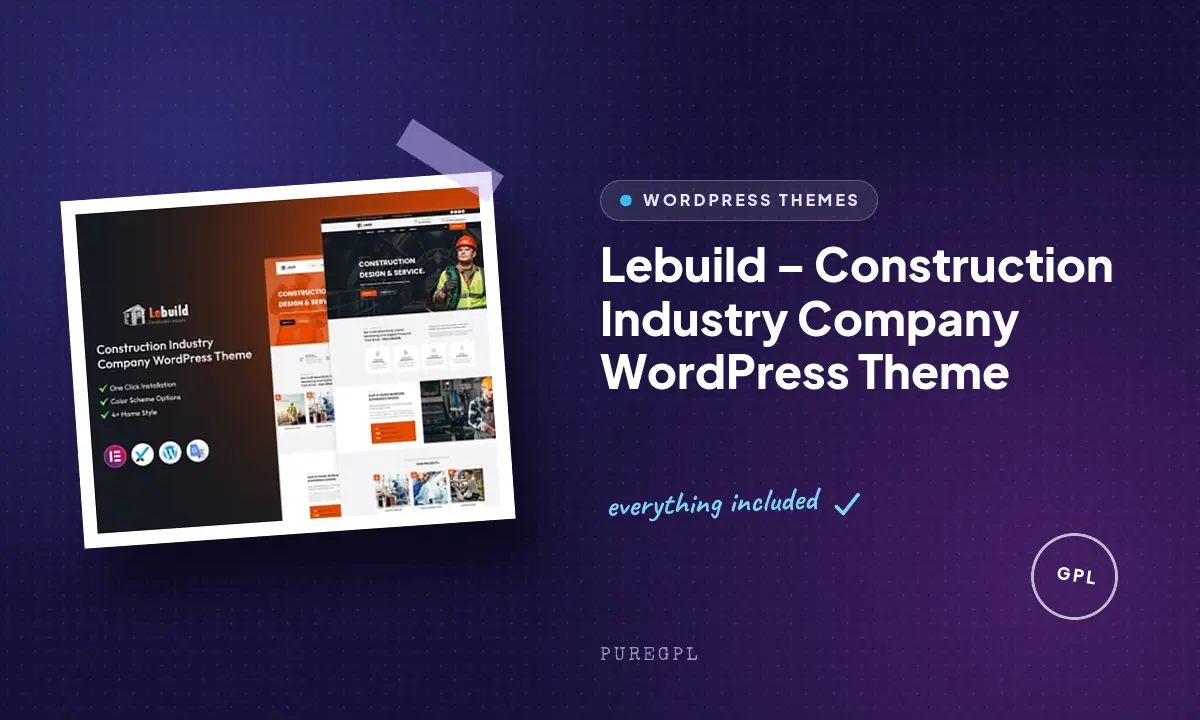 Lebuild – Construction Industry Company WordPress Theme