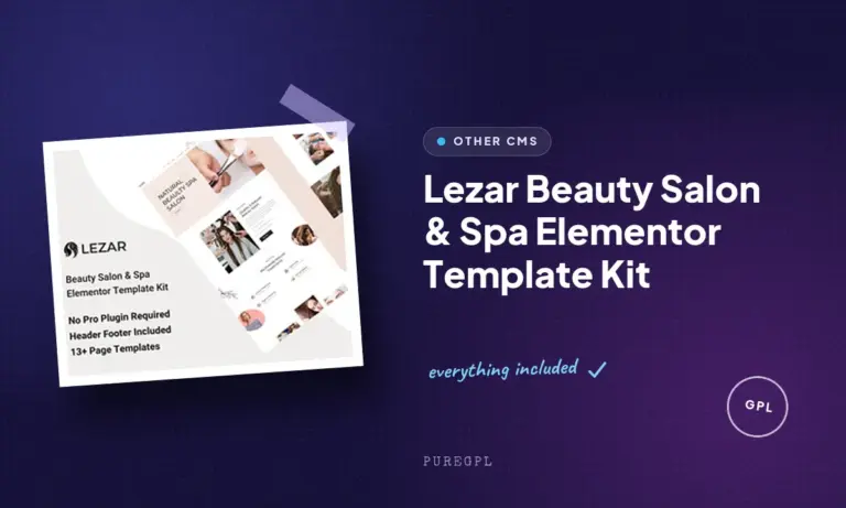 lezar beauty salon spa elementor template kit