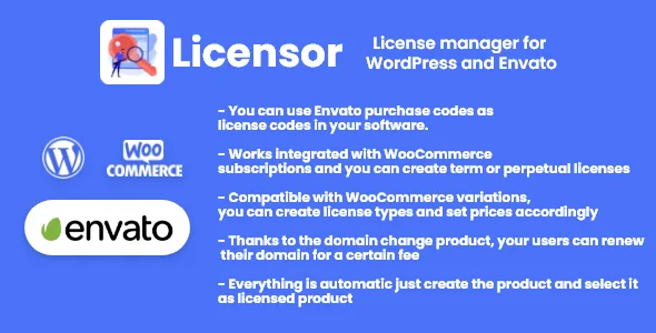 licensor license manager for woocommerce and envato 1