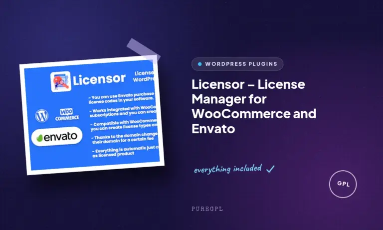 licensor license manager for woocommerce and envato