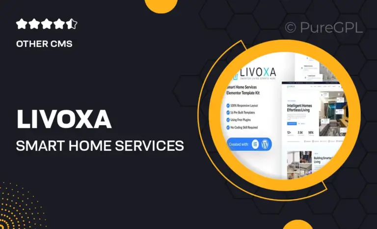 livoxa smart home services elementor template kit