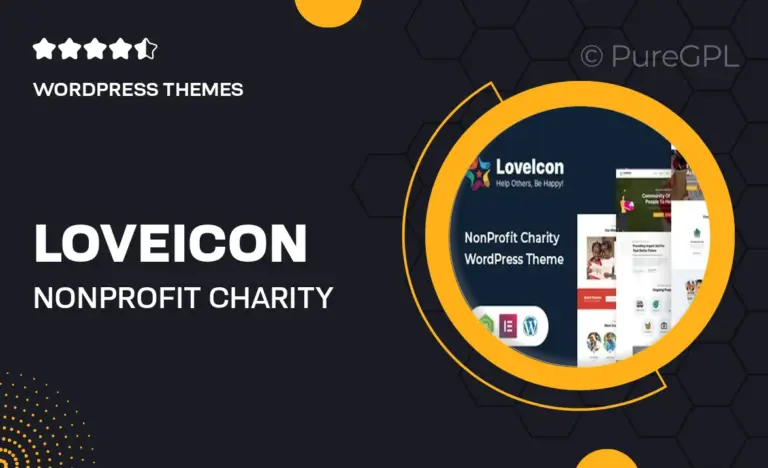 loveicon nonprofit charity theme