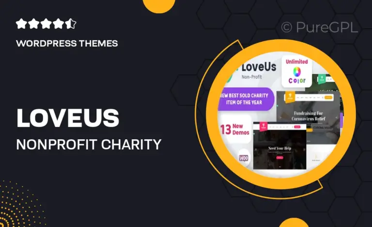 loveus nonprofit charity wordpress theme