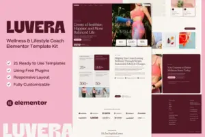 Luvera – Wellness & Lifestyle Coach Elementor Template Kit