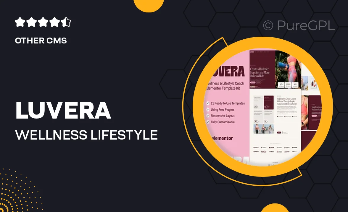 Luvera – Wellness & Lifestyle Coach Elementor Template Kit