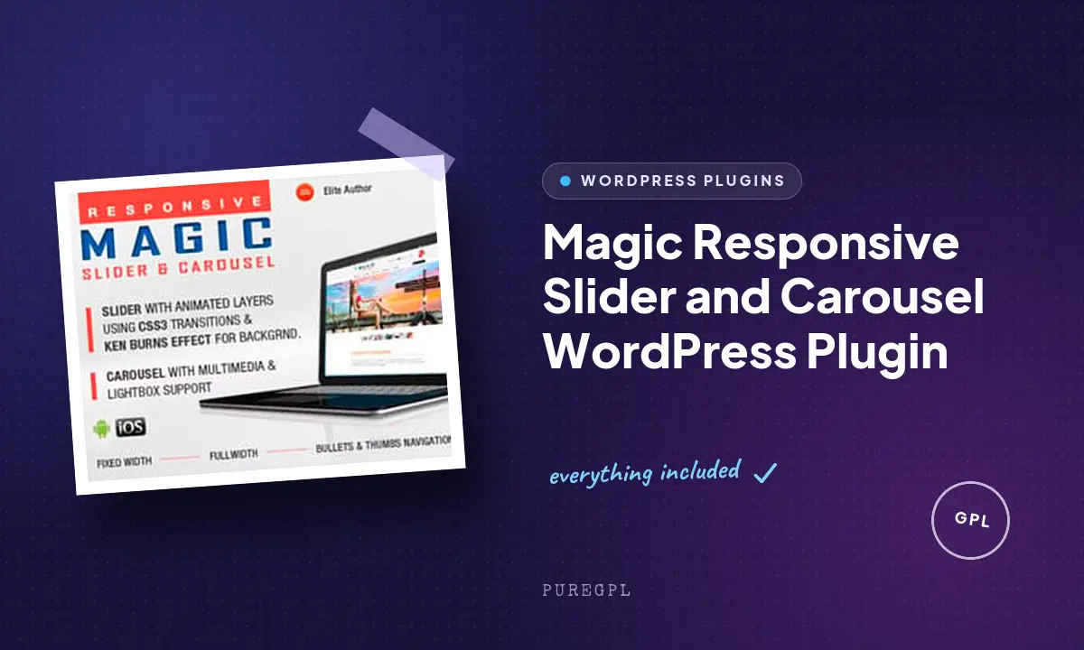 Magic Responsive Slider and Carousel WordPress Plugin