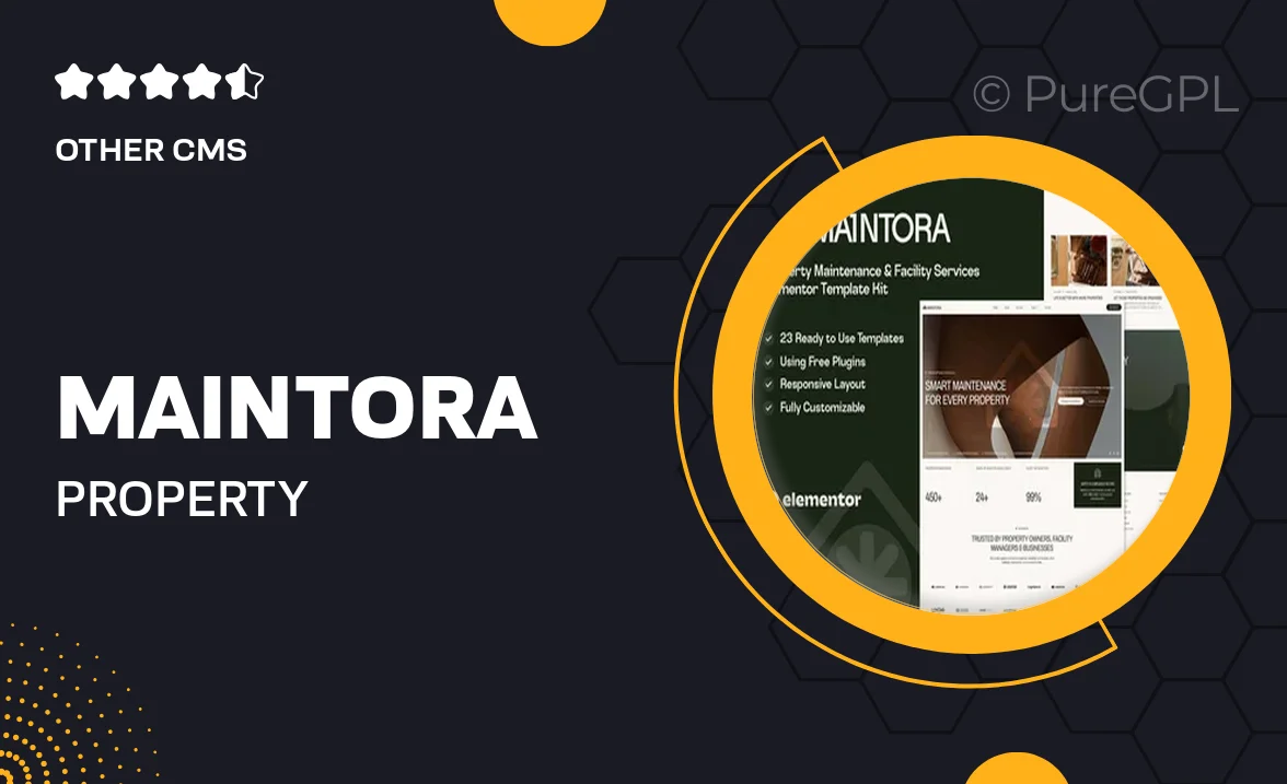 Maintora – Property Maintenance & Facility Services Elementor Template Kit