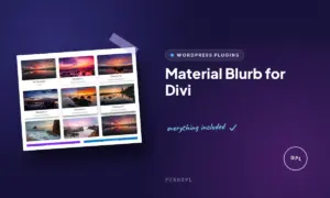 material blurb for divi