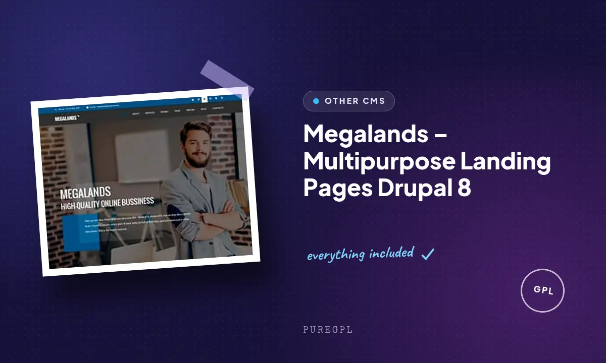 Megalands – Multipurpose Landing Pages Drupal 8