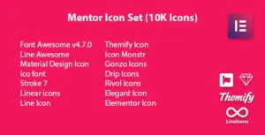 Mentor Icon Pack for Elementor Page Builder