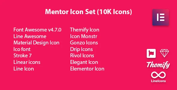 mentor icon pack for elementor page builder 1