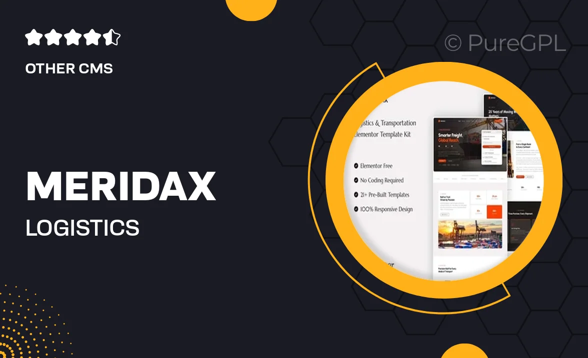 Meridax – Logistics & Transportation Elementor Template Kit