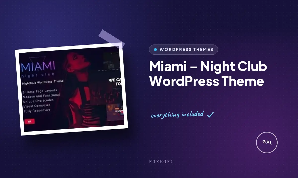 Miami – Night Club WordPress Theme