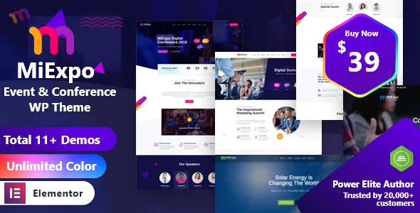 miexpo event conference elementor wordpress theme 1