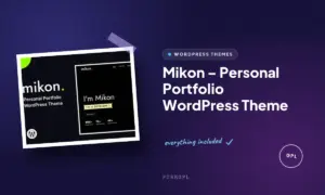 mikon personal portfolio wordpress theme