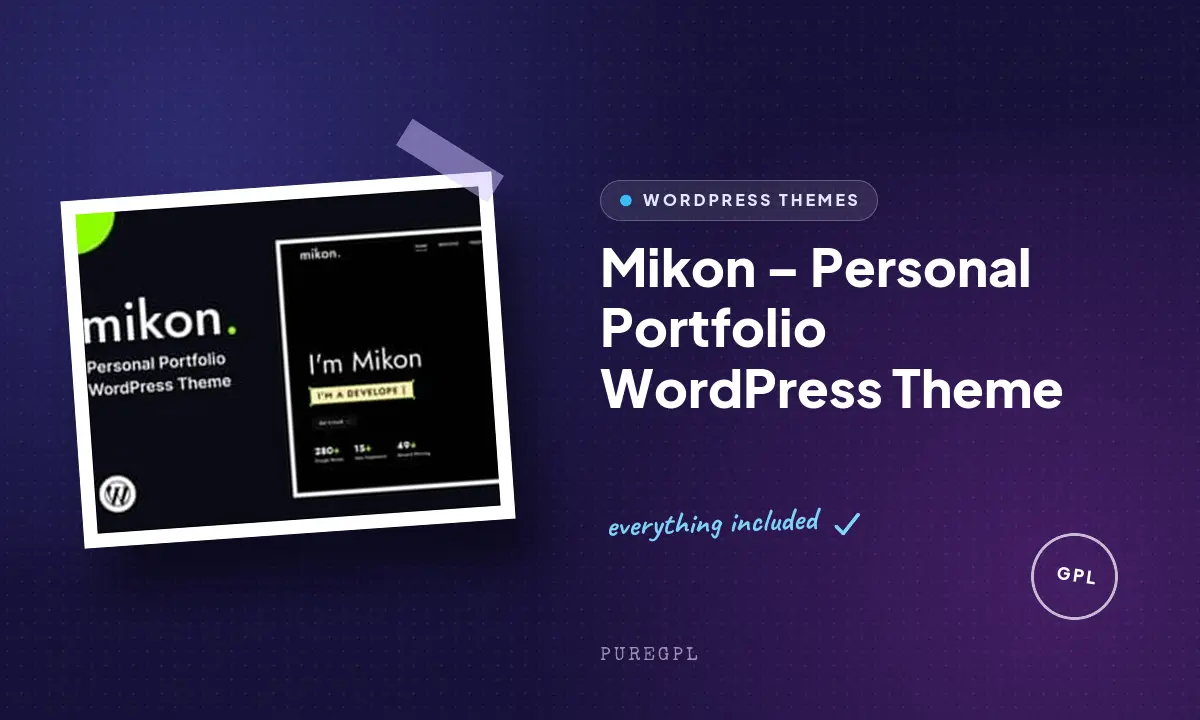 Mikon – Personal Portfolio WordPress Theme