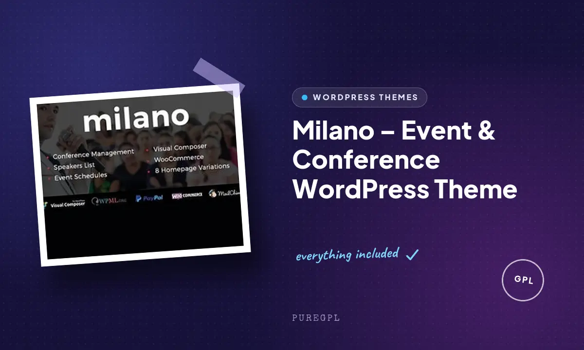Milano – Event & Conference WordPress Theme