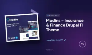 modins insurance finance drupal 11 theme