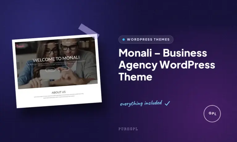 monali business agency wordpress theme