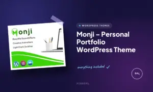 monji personal portfolio wordpress theme