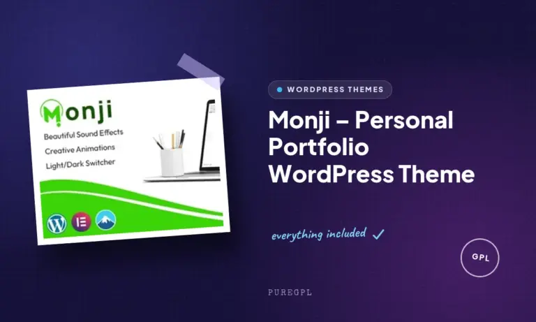 monji personal portfolio wordpress theme