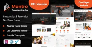 Montro – Construction WordPress Theme RTL Ready