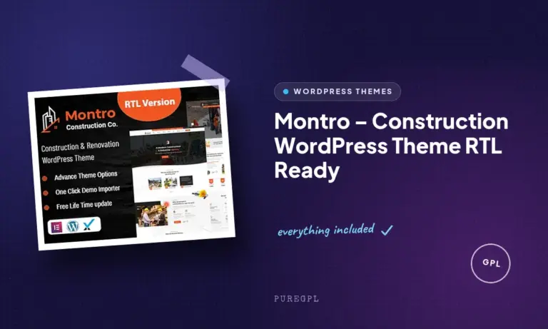 montro construction wordpress theme rtl ready