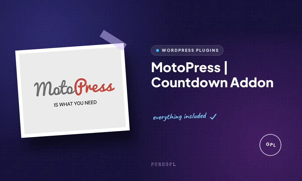 MotoPress | Countdown Addon