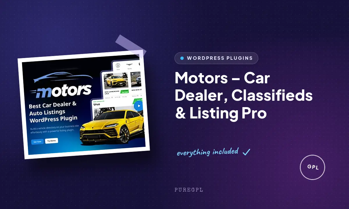 Motors – Car Dealer, Classifieds & Listing Pro