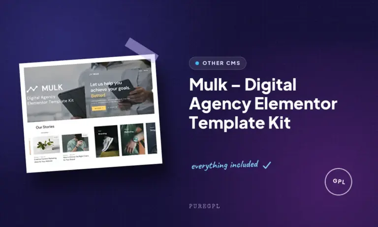 mulk digital agency elementor template kit