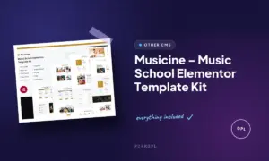 musicine music school elementor template kit