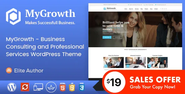 My Growth – Business Consulting and Professional Services WordPress Theme