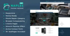 Naples – Phone Repair Shop WordPress Theme