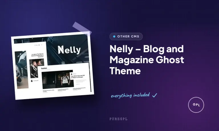 nelly blog and magazine ghost theme