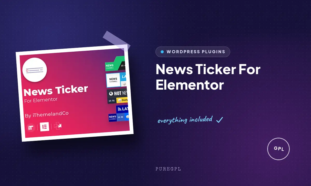 News Ticker For Elementor