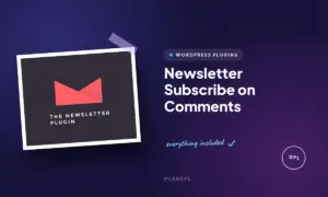 newsletter subscribe on comments