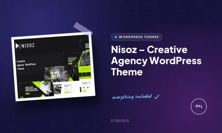 nisoz creative agency wordpress theme