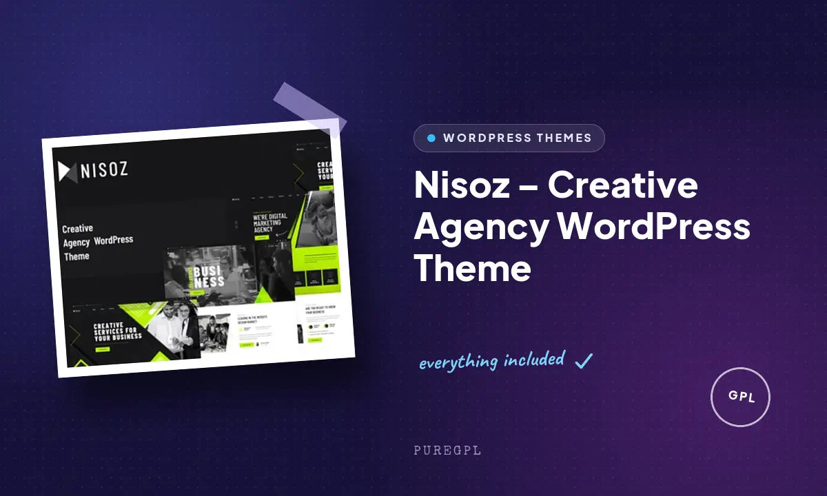 Nisoz – Creative Agency WordPress Theme