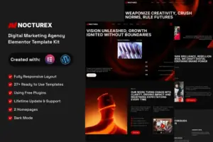 Nocturex – Digital Marketing Agency Elementor Template Kit