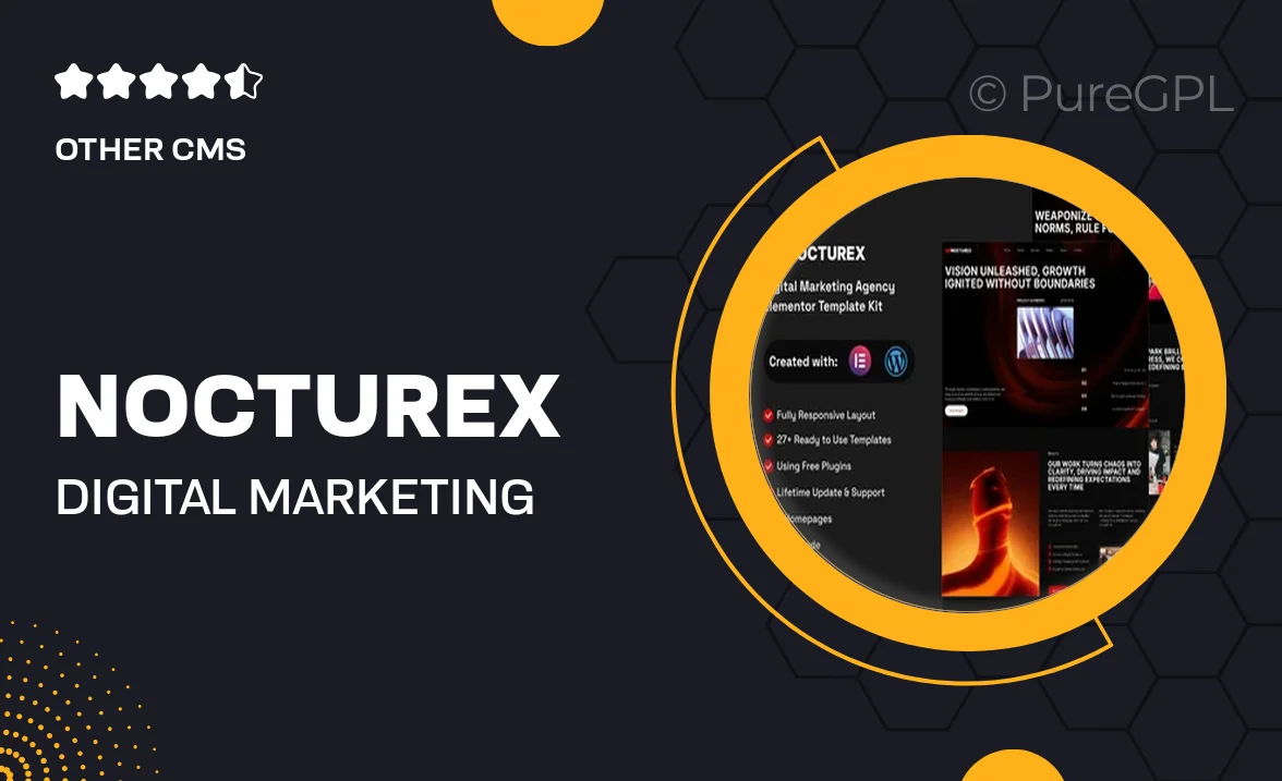 Nocturex – Digital Marketing Agency Elementor Template Kit