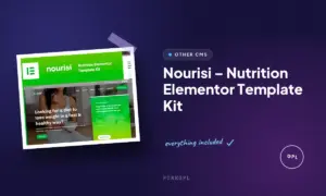 nourisi nutrition elementor template kit