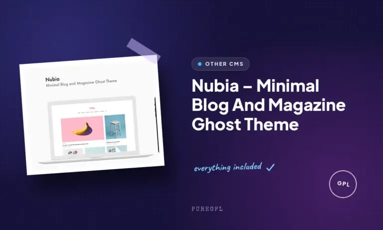 nubia minimal blog and magazine ghost theme