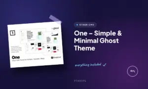 one simple minimal ghost theme