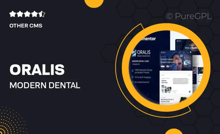 oralis modern dental clinic elementor template kit