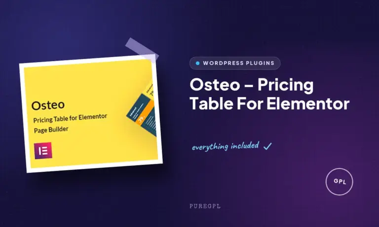 osteo pricing table for elementor