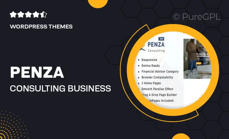 penza consulting business wordpress theme
