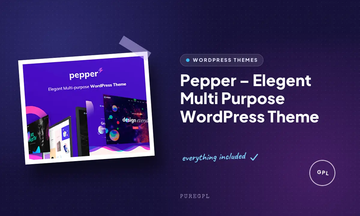 Pepper – Elegent Multi Purpose WordPress Theme