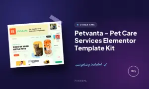 petvanta pet care services elementor template kit