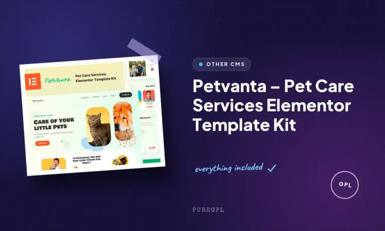 petvanta pet care services elementor template kit