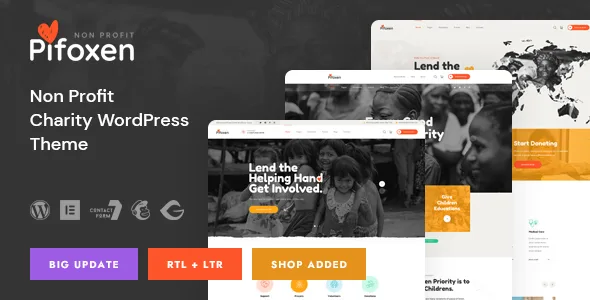 pifoxen nonprofit charity wordpress theme 1
